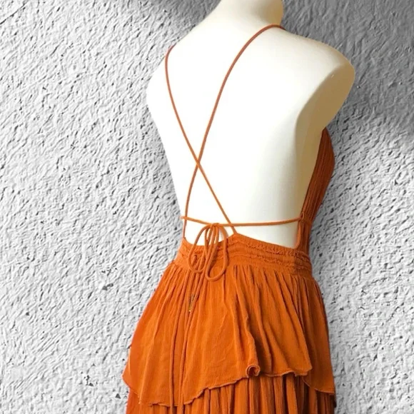 free people drop dead beauty maxi dress Free People Drop Dead Beauty Maxi Dress InTropical Nut Size S